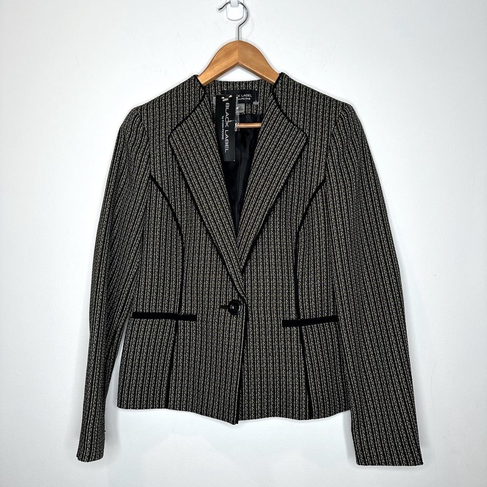 Black Label By Evan-Picone Women's Loden Multi Blazer Jacket